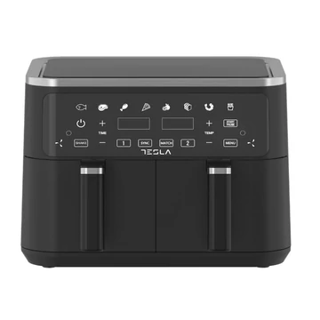 Tesla AF900BSD, Air fryer, 4.5 l + 4.5 l, 2400 W, 80-200 C, 2 koše, čierna, teplovzdušná rúra