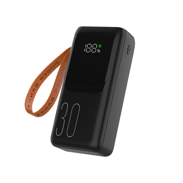 Tracer Vouge-3, 20W, 30000 mAh, 1x USB Type-C, 4 x USB Type-A, Baterie externă portabilă, cu fir, neagră