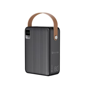 Tracer Skala-8, 80 000 mAh, 7 portov, rýchle nabíjanie 3.0, USB/Lightning, čierna, prenosná batéria