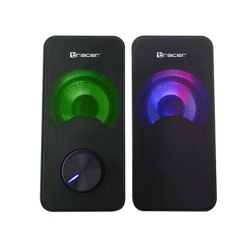 Tracer Loop, 6W RMS, 2.0, RGB háttérvilágítás, 3,5 mm jack, USB, Asztali hangszóró