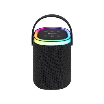 Tracer Stripe XL, 10 W, TWS, Bluetooth, IPX5, Radio FM, RGB, Negru, Boxă portabilă
