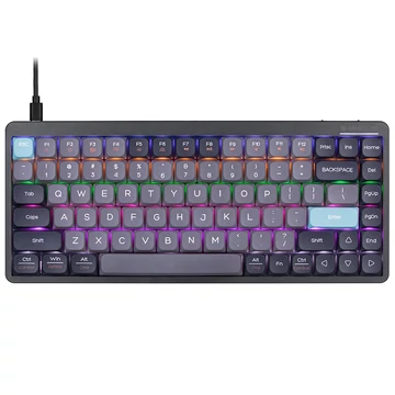 Tracer FINA 84, GameZone, mechanická (červený spínač), dúhové osvetlenie, US, čierna, káblová/bezdrôtová klávesnica
