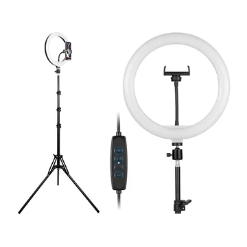 Kruhové kruhové svetlo, 15 W, 30 cm, 900-1700 lm, Kruhové LED svetlo so štandardným stojanom