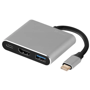 Tracer A-1, 60 W, 3 priključka, USB 3.1, USB Type C, HDMI 1.4, Aluminij, Dock za prijenosno računalo