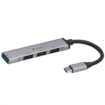 Tracer H40, 4 porty, USB 2.0, USB 3.0, USB typu C, hliník, USB Hub