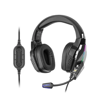 Tracer Hydra Pro, GameZone, Virtual Surround 7.1, 50 mm, RGB osvetlenie, USB, Čierna, Káblové slúchadlá