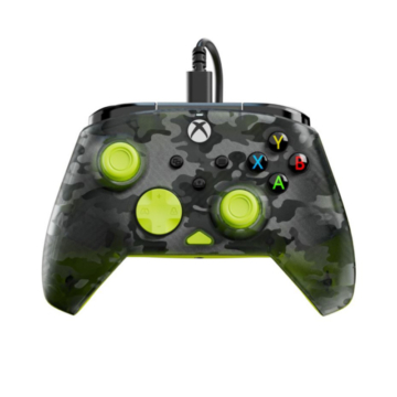 Turtle Beach Rematch Core, Xbox Series X|S, Xbox One, PC, Ghost Black Camo/Yellow, Drátový ovladač