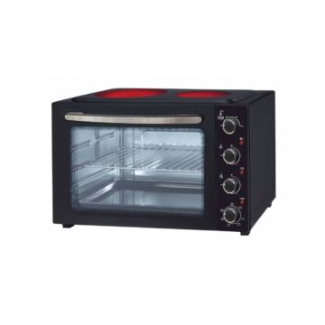 Oliver Voltz OV51441E45, 4300 W, 45 liter, 2 infravörös főzőlap, 90-230 ºC, Fekete, Elektromos sütő