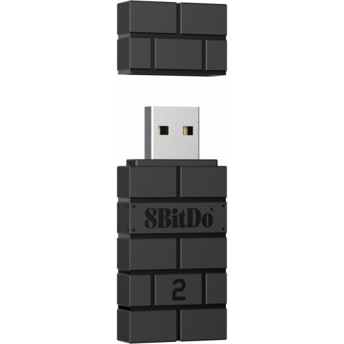 Bezdrôtový adaptér 8BitDo USB 2, Nintendo Switch/Switch 2, Mobilné zariadenia, Xbox, PC, PlayStation, Čierna, Adaptér ovládača