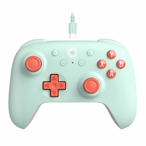 8BitDo Ultimate 2C Drátový, PC (Windows), Mobilní (Android), 1000Hz, Hallův efekt, Mint, Drátový ovladač