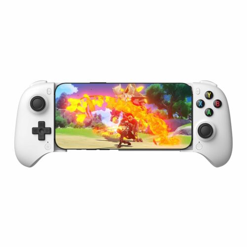 8BitDo Ultimate Mobile, iOS, Android, tvOS, 100-170 mm, Hall Effect, Bluetooth, Bílá, Bezdrátový ovladač