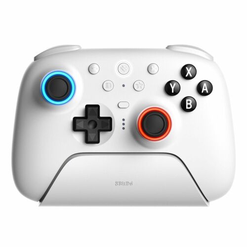 8BitDo Ultimate 2, Nintendo Switch/Switch 2, PC, Android, Steam, Apple, Hall-Effect, Bílá, Bezdrátový ovladač