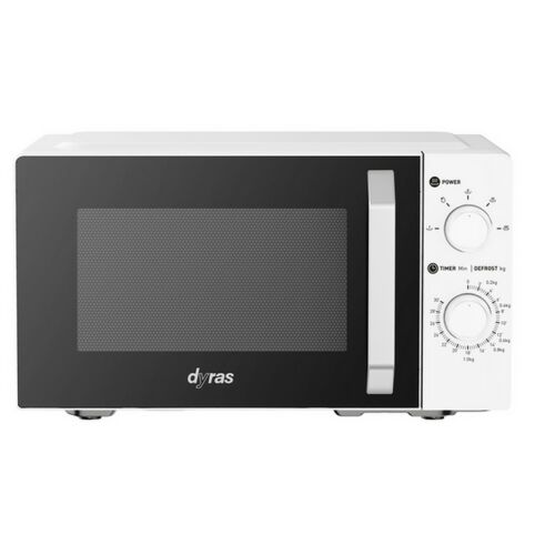 Dyras MW-1019MWH, 700 W, 19 litrov, 5 výkonových úrovní, mechanické ovládanie, biela, mikrovlnná rúra