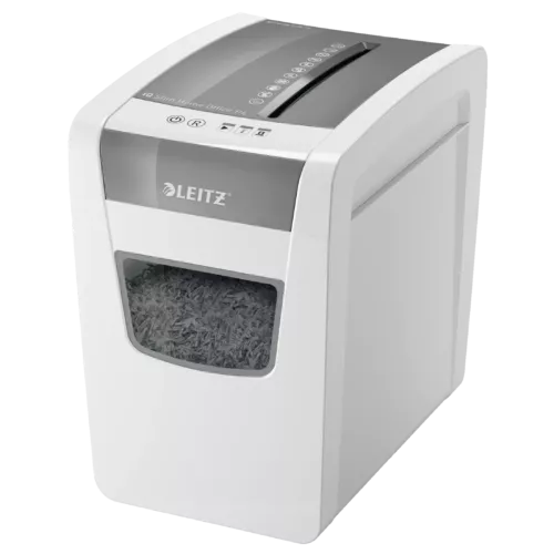 Leitz IQ Slim Home Office, 23 litrov, Rezané konfety, P-4, 1,8 m/min, Biela, Skartovač papiera