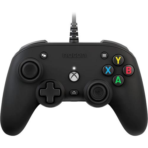 Nacon Pro Compact, Xbox Series X|S, Xbox One, PC, 3D zvuk, čierny, káblový ovládač
