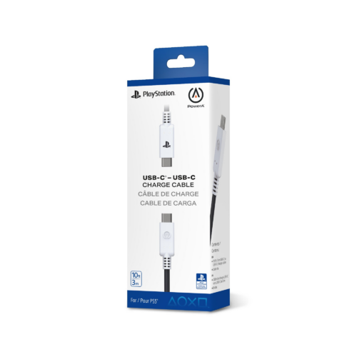 PowerA Charge, PlayStation 5, USB-C na USB-C, 3m, Dátový a nabíjací kábel