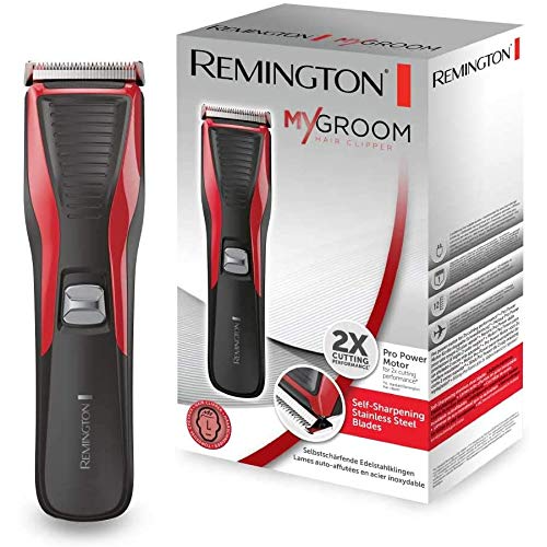 Remington HC5100 My Groom, 12 nastavení dĺžky, motor Pro Power, samonastaviteľný hrebeň, čierna/červená, strihač vlasov s káblom