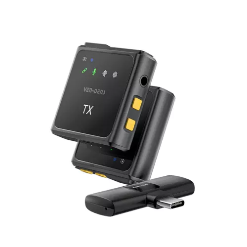 Ven-Dens VD-MIC013, Hi-Fi stereo, USB typu C, Bluetooth, bezdrôtový, mikrofón mobilného telefónu