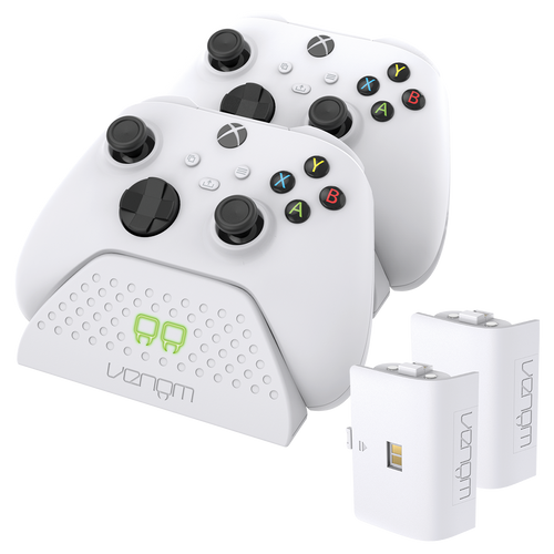 Venom Twin Docking Station, Xbox Series X|S, Xbox One, Biela, Nabíjacia stanica pre ovládač + 2 batérie