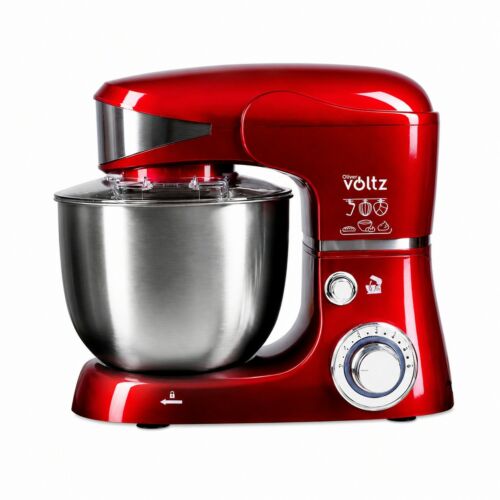 Oliver Voltz OV51115G, Stand mixer 1600W, 5 l, Inox, 3 rubber , 6 speed + Pulse, LED, Red