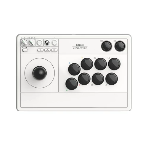 8BitDo Arcade Stick, Xbox Series X|S, Xbox One, PC, Official, Bílá, Bezdrátový ovladač