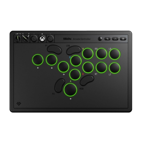 8BitDo Arcade Stick All-Button, Xbox Series X|S, Xbox One, PC, Fekete, Vezeték nélküli vezérlő
