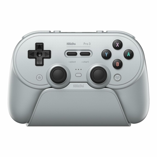 8BitDo Pro 3, Nintendo Switch/Switch 2, PC, SteamOS, Mobil, TMR joystick, Szürke, Vezeték nélküli kontroller