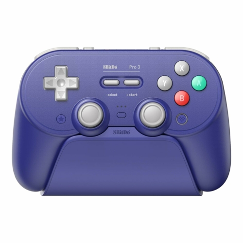 8BitDo Pro 3, Nintendo Switch/Switch 2, PC, SteamOS, Mobil, TMR joystick, Purple, Vezeték nélküli kontroller