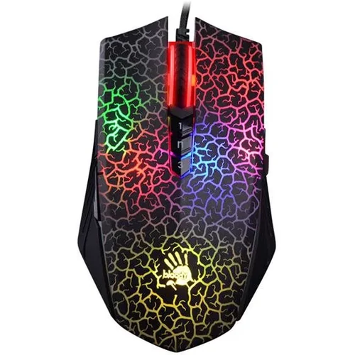 Mouse cu fir, A4TECH Bloody Blazing A70, 6200 DPI, Iluminare RGB Neon, Gaming, USB, PixArt Optic, Negru
