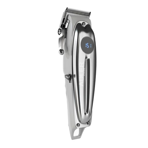 Adler AD 2831, 100W, LCD, Nastaviteľná hlava, 1-12 mm, USB, Strieborný, Akumulátorový, Profesionálny zastrihávač vlasov