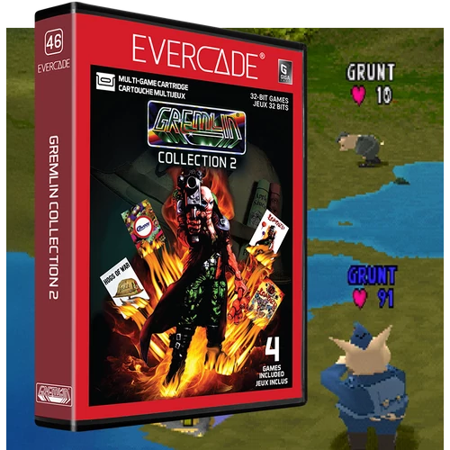 Evercade #46, Gremlin Collection 2, 4in1, Retro, Multi Game, Játékszoftver csomag