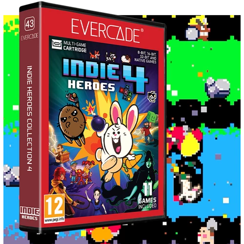 Evercade #43, Indie Heroes 4, 11in1, Retro, Multi Game, Herný softvérový balík
