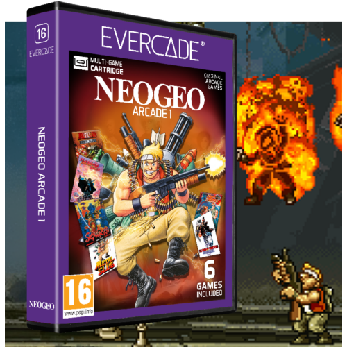 Evercade #16, NEOGEO Arcade 1, 6in1, Retro, Multi Game, Játékszoftver csomag