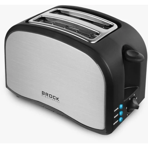 Brock BT 1003 SS, 800 W, 2 szeletes, 6 fokozat, Fekete-Inox, Multifunkciós kenyérpiritó