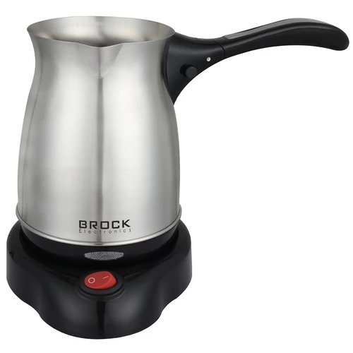 Aparat de cafea turcesc, Brock ECP 105, 500 W, 0,5 L, Mokka, Espresso, Otel inoxidabil, Negru
