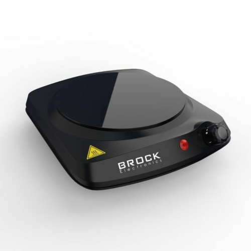 Brock HPI 3001 BK, 1200W, 1 zónás, Infravörös, Üvegkerámia, Hordozható, Fekete, Elektromos főzőlap