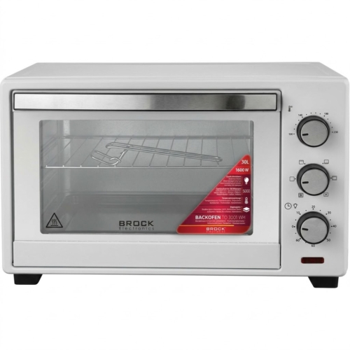 Brock TO 3001 WH, 1500W, 30L, 100-230°C, Biela elektrická mini rúra