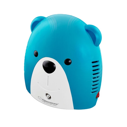 Inhalator cu compresor, Esperanza ECN004, Teddy Bear, 10 ml, 0.3 ml/p, Albastru
