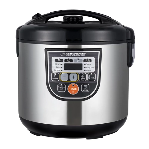 Esperanza EKG011, Cooking Mate, 860W, 5L, Multifunkciós, Rozsdamentes acél, Ezüst, Elektromos főzőedény