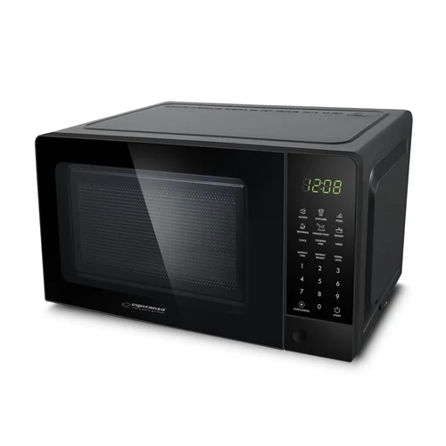Esperanza EKO009, Horneado, 1100 W, 20 L, LED, 6 programov, Čierna, Mikrovlnná rúra