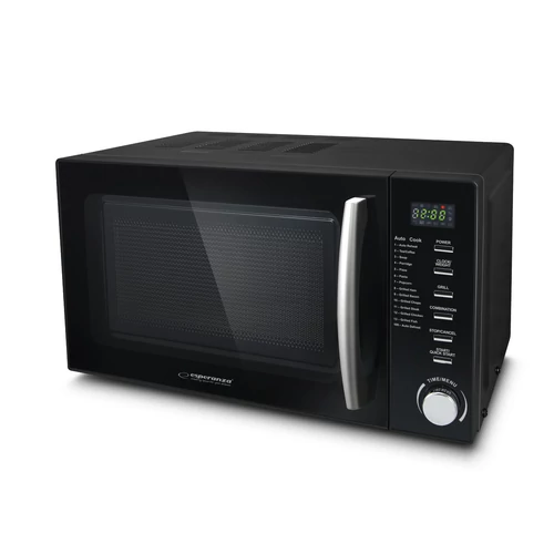 Esperanza EKO010, Cocinero, 1200W, 20L, LED, 14 programov, Funkcia gril, Čierna, Mikrovlnná rúra
