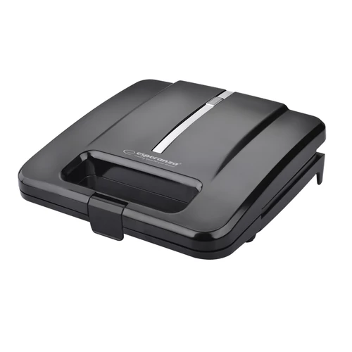 Aparat de făcut sandvișuri Esperanza EKT010 Parmigiano 1000W, Antiaderente, Negru