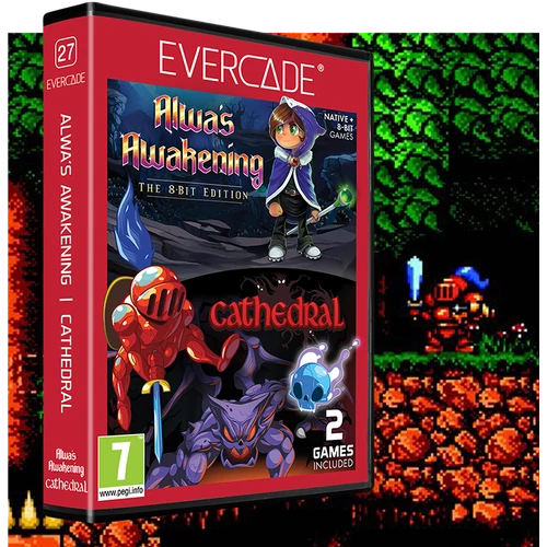 Evercade #27, Alwa's Awakening 8-bit Edition/Catedral, 2v1, Retro, Multi Game, Herný softvérový balík