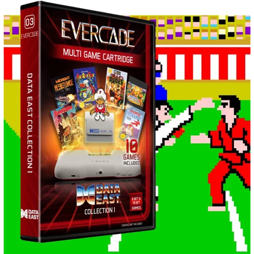 Evercade #03, Data East Collection, 10in1, Retro, Multi Game, Játékszoftver csomag