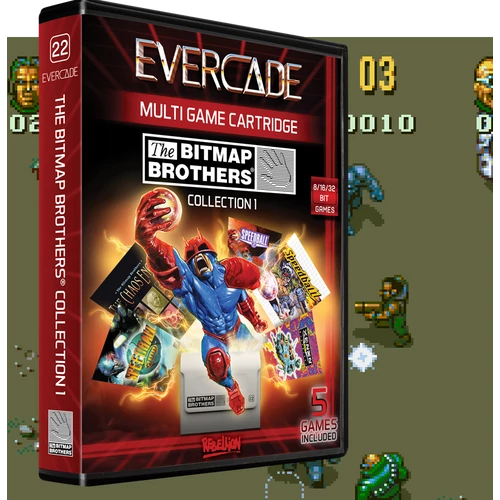 Evercade #22, Bitmap Brothers Collection 1, 5in1, Retro, Multi Game, Játékszoftver csomag