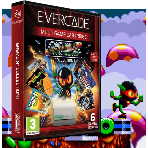 Evercade #24, Gremlin Collection 1, 6in1, Retro, Multi Game, Játékszoftver csomag
