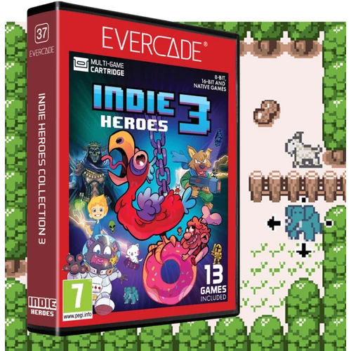Multi Game Cartridge, Evercade #37, Indie Heroes 3, 13in1, Retro