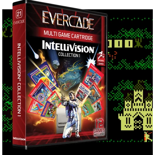 Evercade #21, Intellivision Collection 1, 12in1, Retro, Multi Game, Játékszoftver csomag