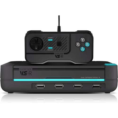 Evercade VS-R, Retro Gaming, Full HD 1080p, Wi-Fi, Multiplayer, Sivá, Stolná herná konzola