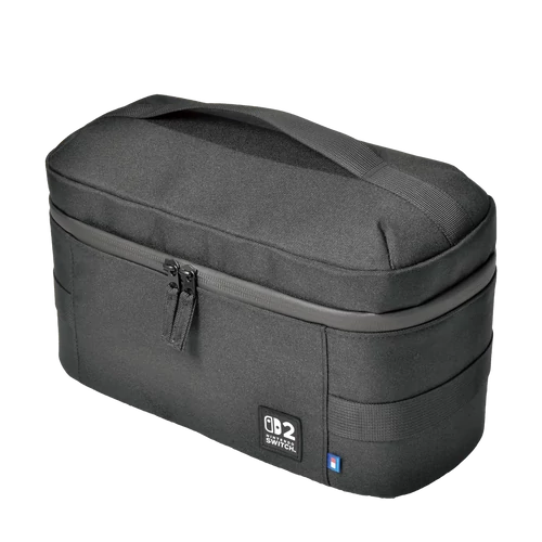 Hori Compact Carry All, Nintendo Switch 2, Official, Cinci compartimente reglabile, geantă gri tip consolă